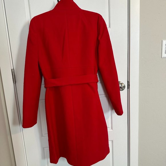 J.Crew Double-Cloth Funnel Coat in Authentic Red - Picture 7 of 7